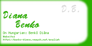 diana benko business card